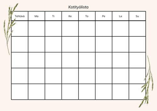 Kotityölista