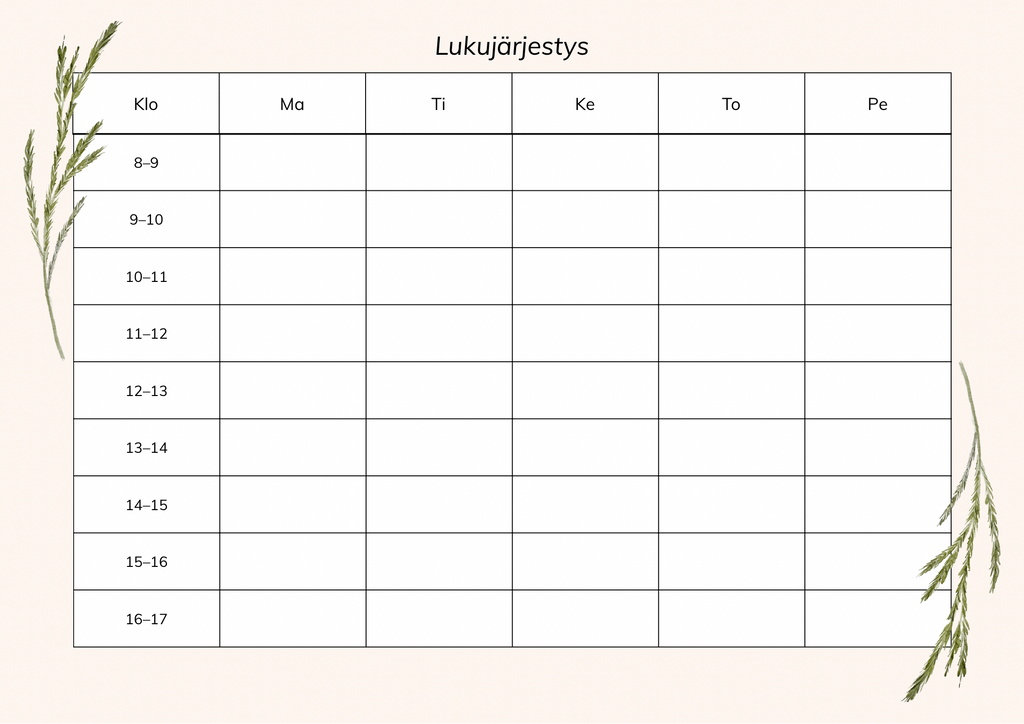 Lukujärjestys