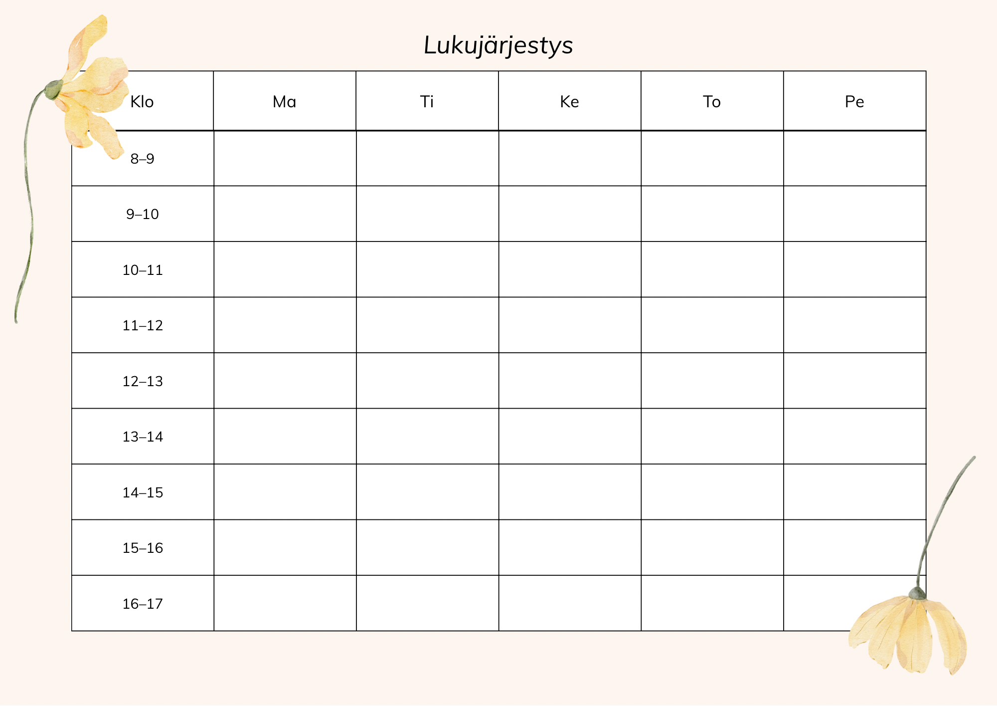 Lukujärjestys