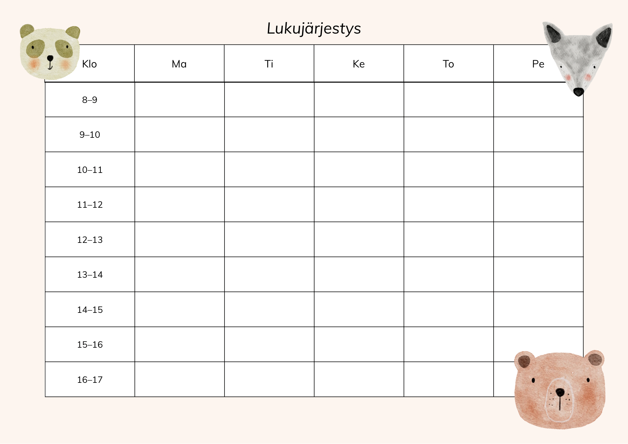 Lukujärjestys