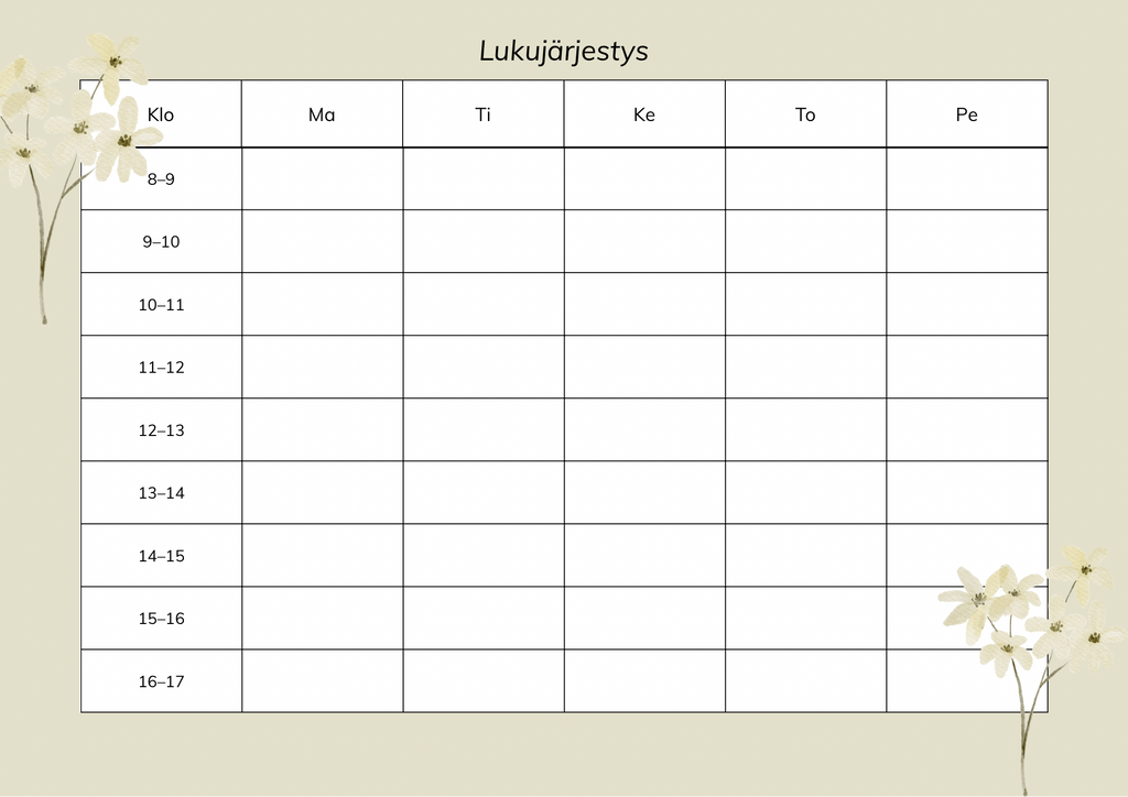 Lukujärjestys