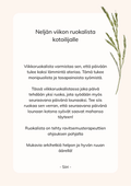 4 viikon kotoilijan ruokalista + kauppalistat + reseptivihko